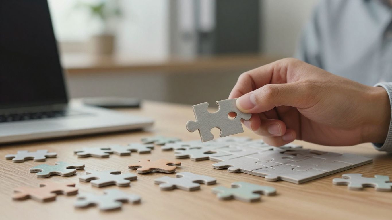 Puzzle pieces with gaps, representing insurance coverage.