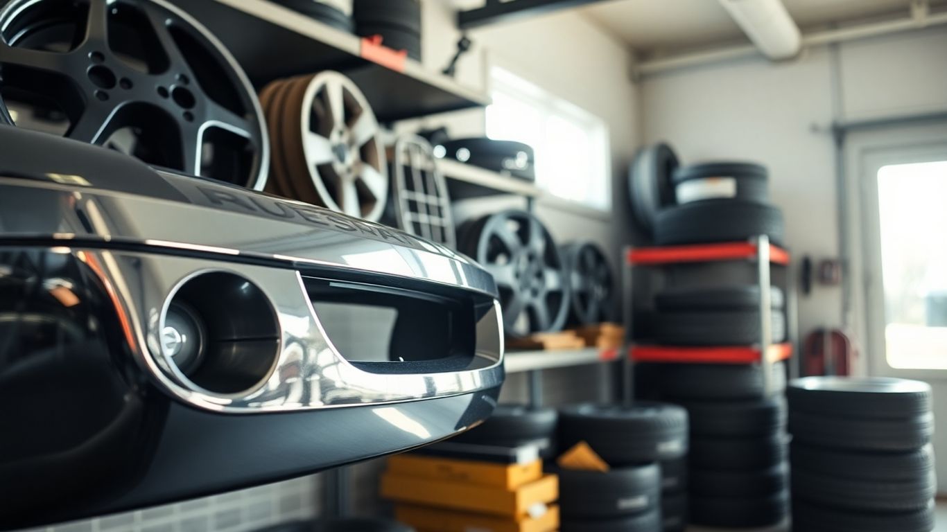 Nissan used auto parts in a San Jose garage.