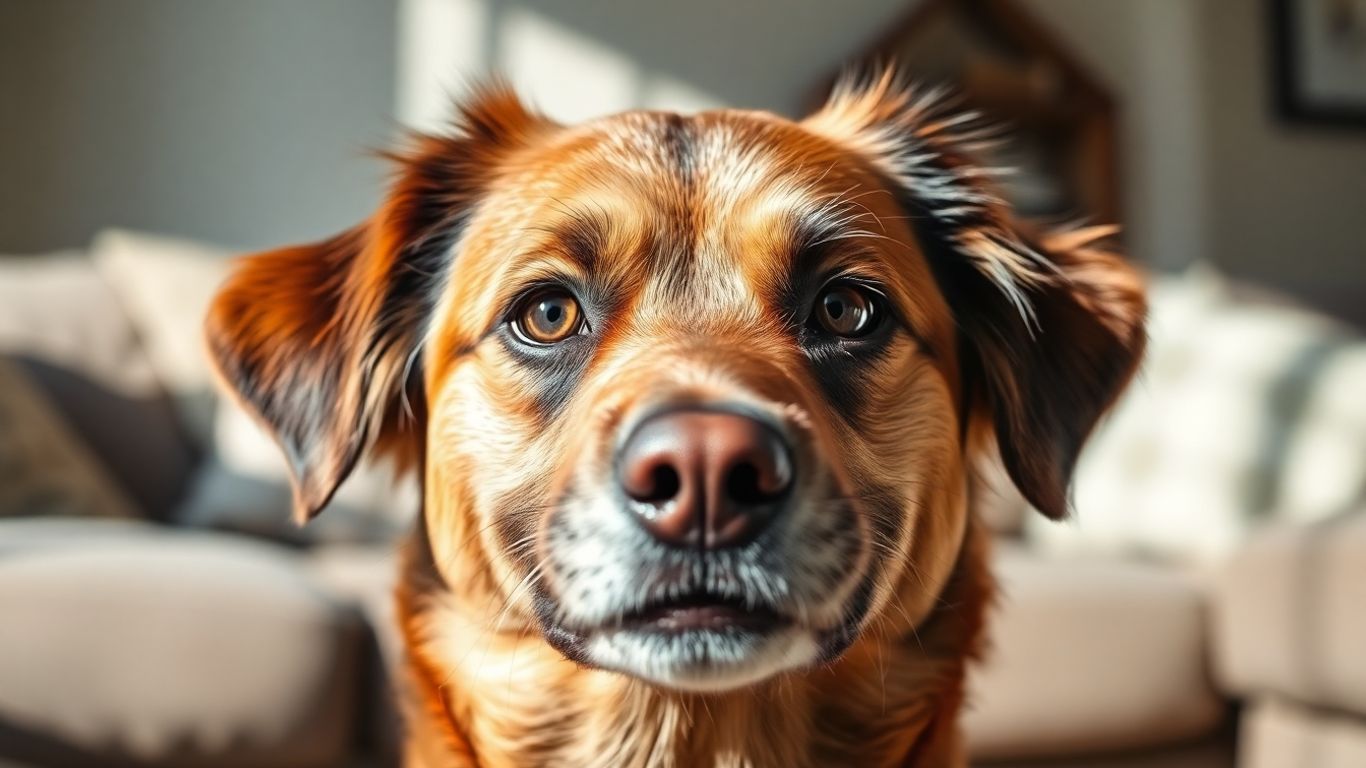 Glücklicher Hund schaut in die Kamera