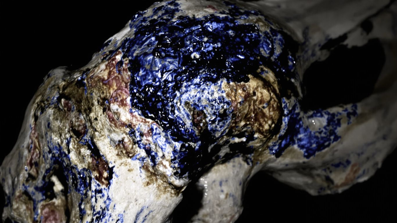 Cabeza femoral dañada, necrosis avascular de cadera.