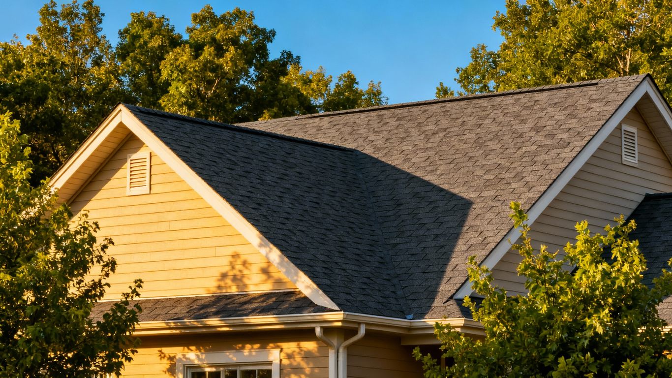 House with a new, durable roof under a blue sky.