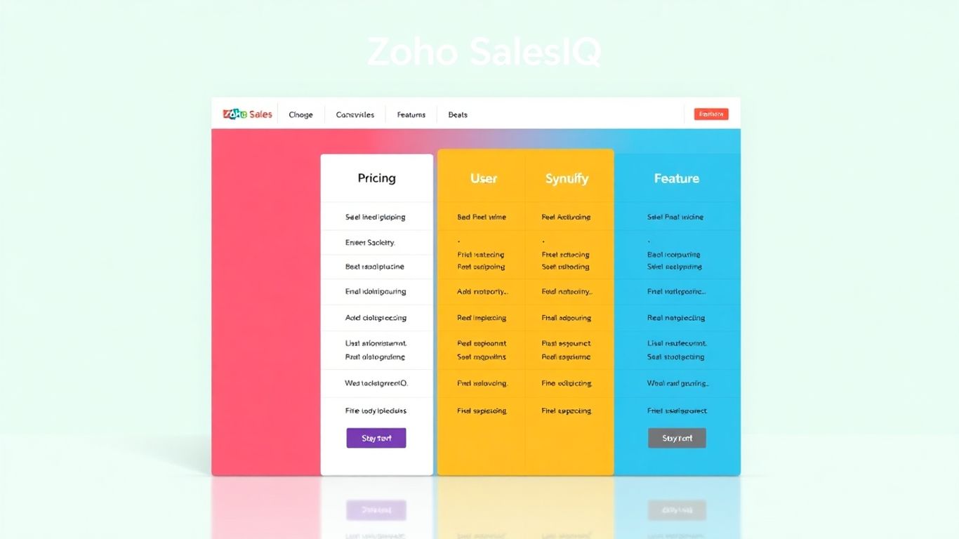 Zoho SalesIQ pricing overview visual