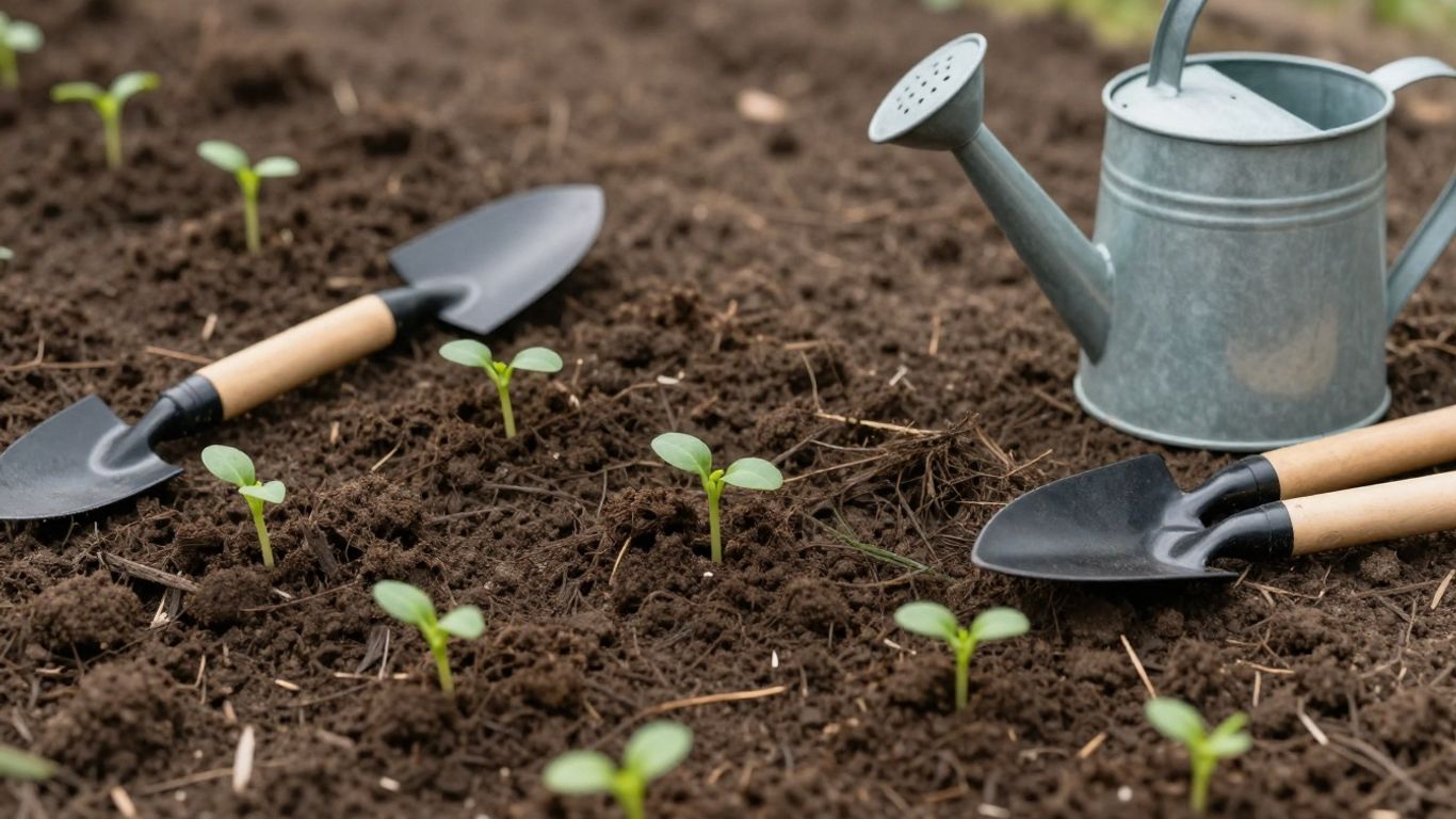 Saatgut und Werkzeuge für die Ernteplanung