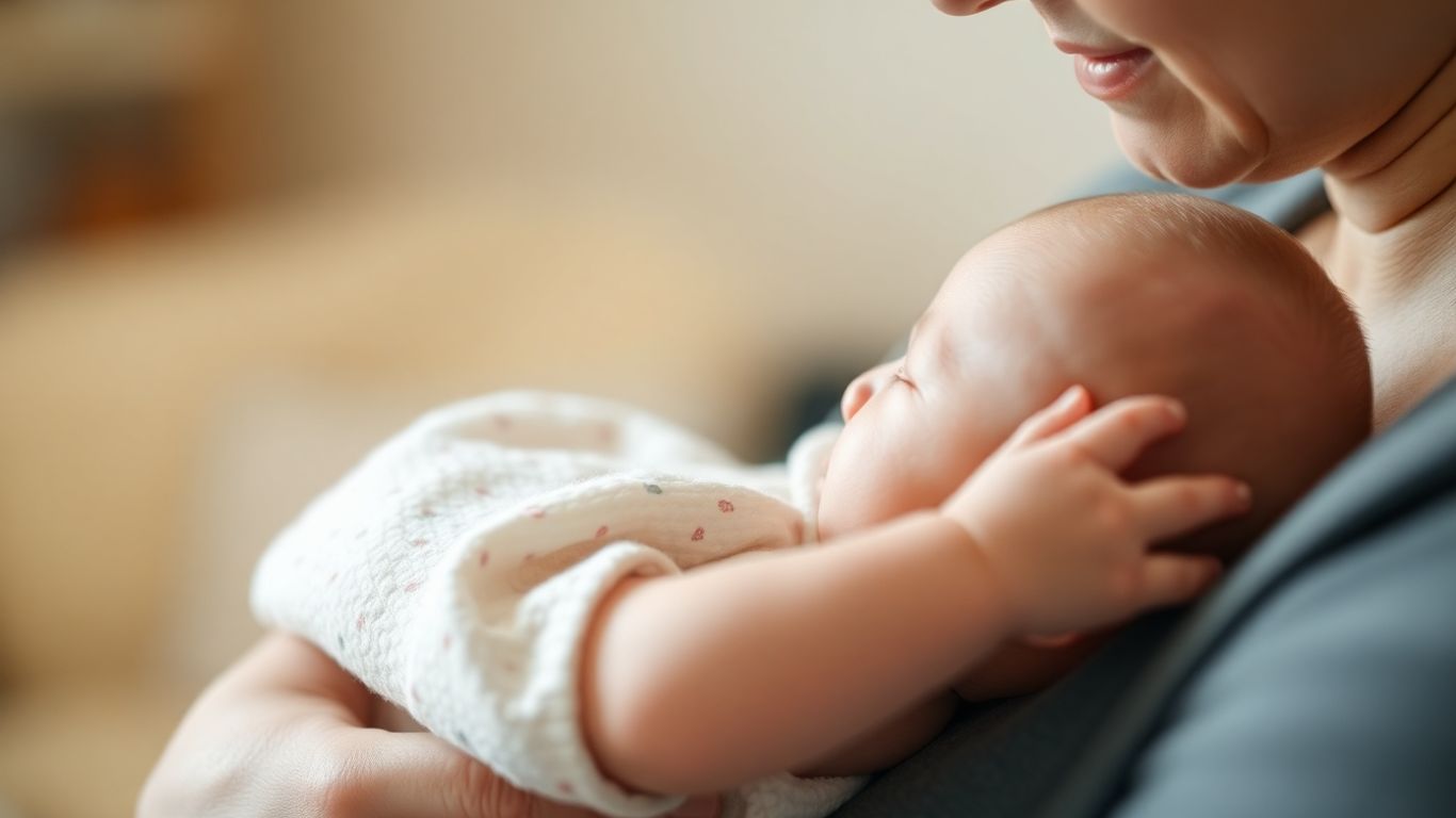 Parent holding a baby