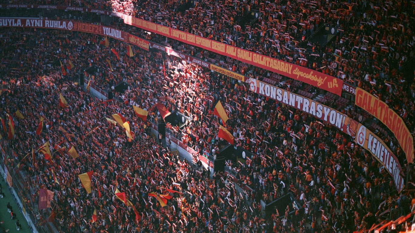 A large crowd of people in a stadium