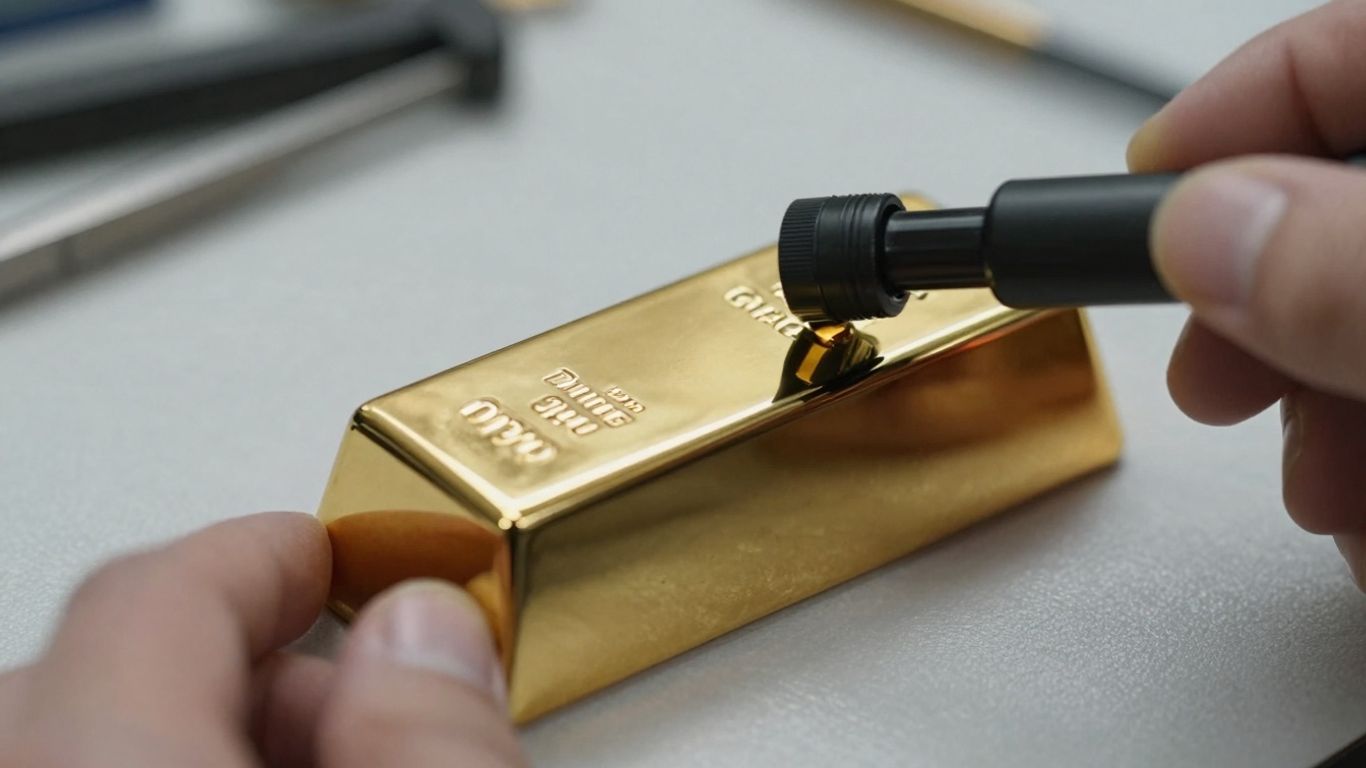How is gold tested for purity by professionals?