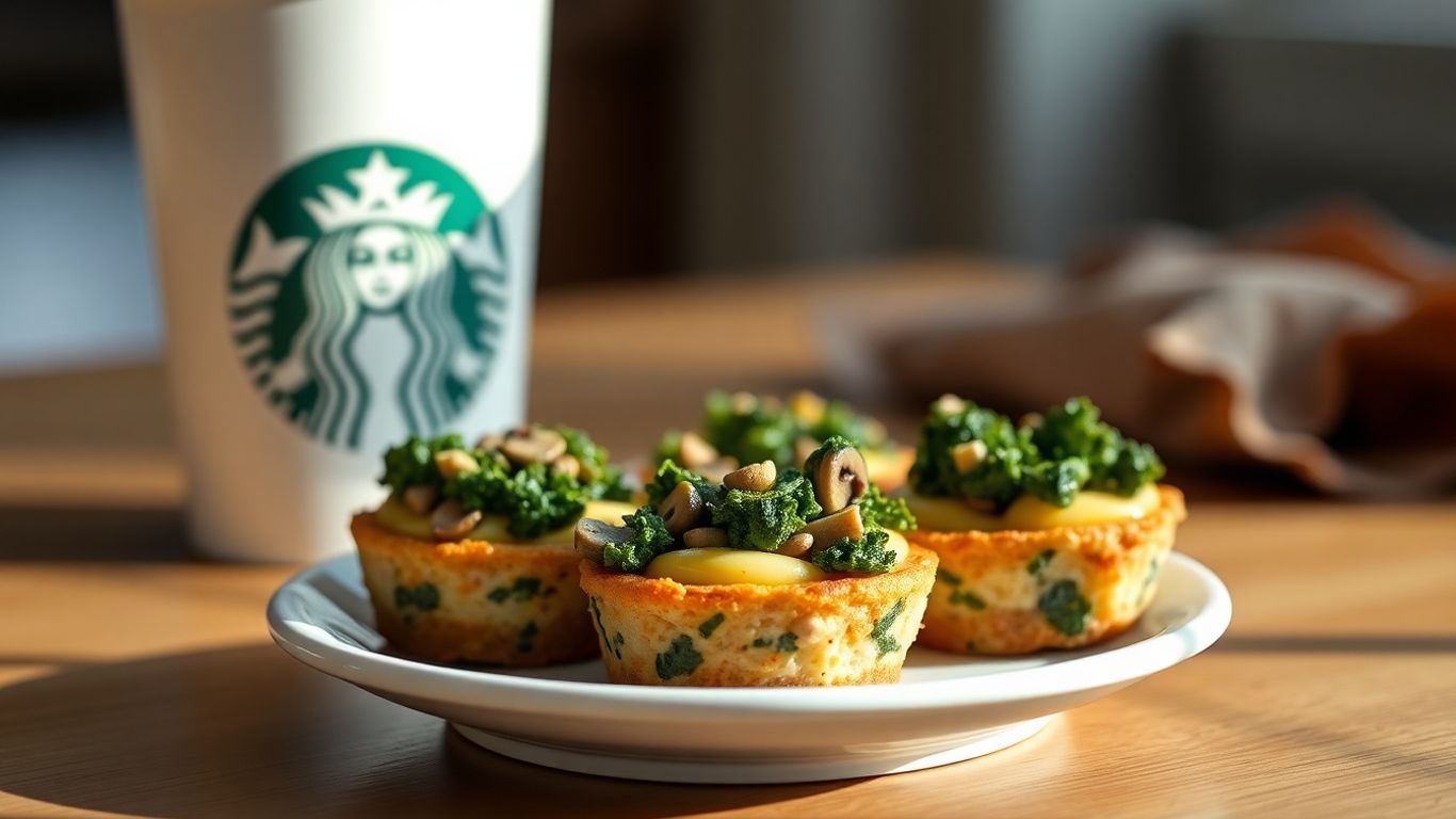 Starbucks kale mushroom egg bites on a plate.