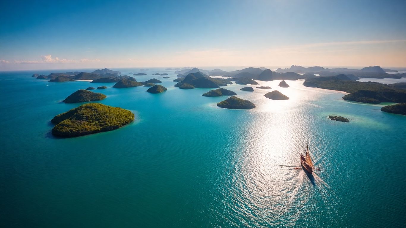 Komodo National Park turquoise waters and islands