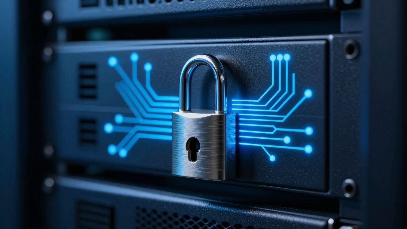 NIST cybersecurity framework lock on server rack