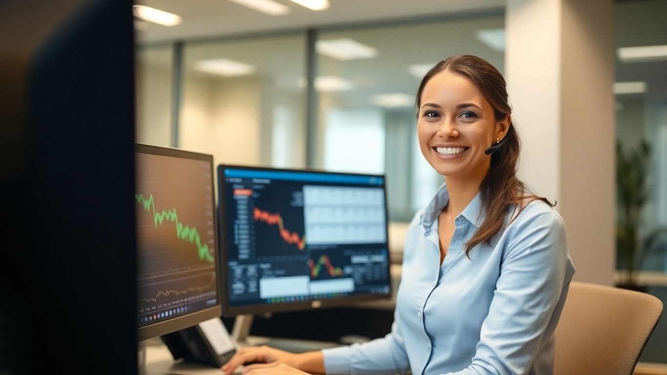 Customer service representative assisting with investments.