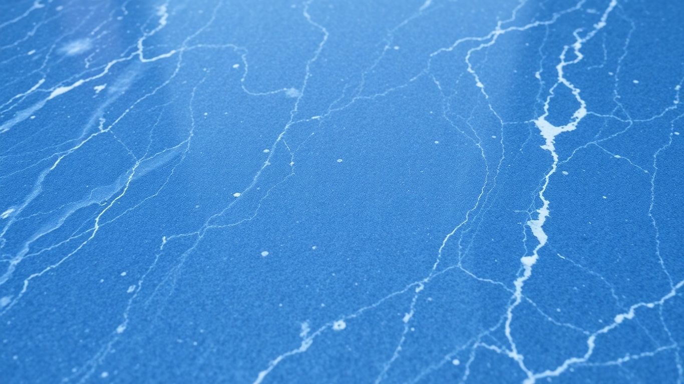 Polished bluestone marble surface with natural veining.