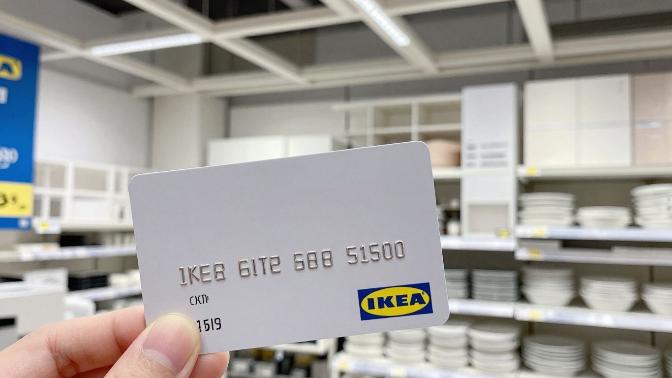 IKEA cadeaukaart in hand in winkel
