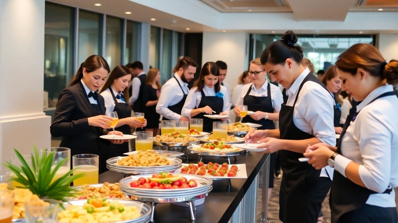 Große Events flexibel abdecken: Wie ein Gastronomiebetrieb mit Werkvertrag Kosten senkte Gastronomiepersonal deckt flexibel große Events ein.