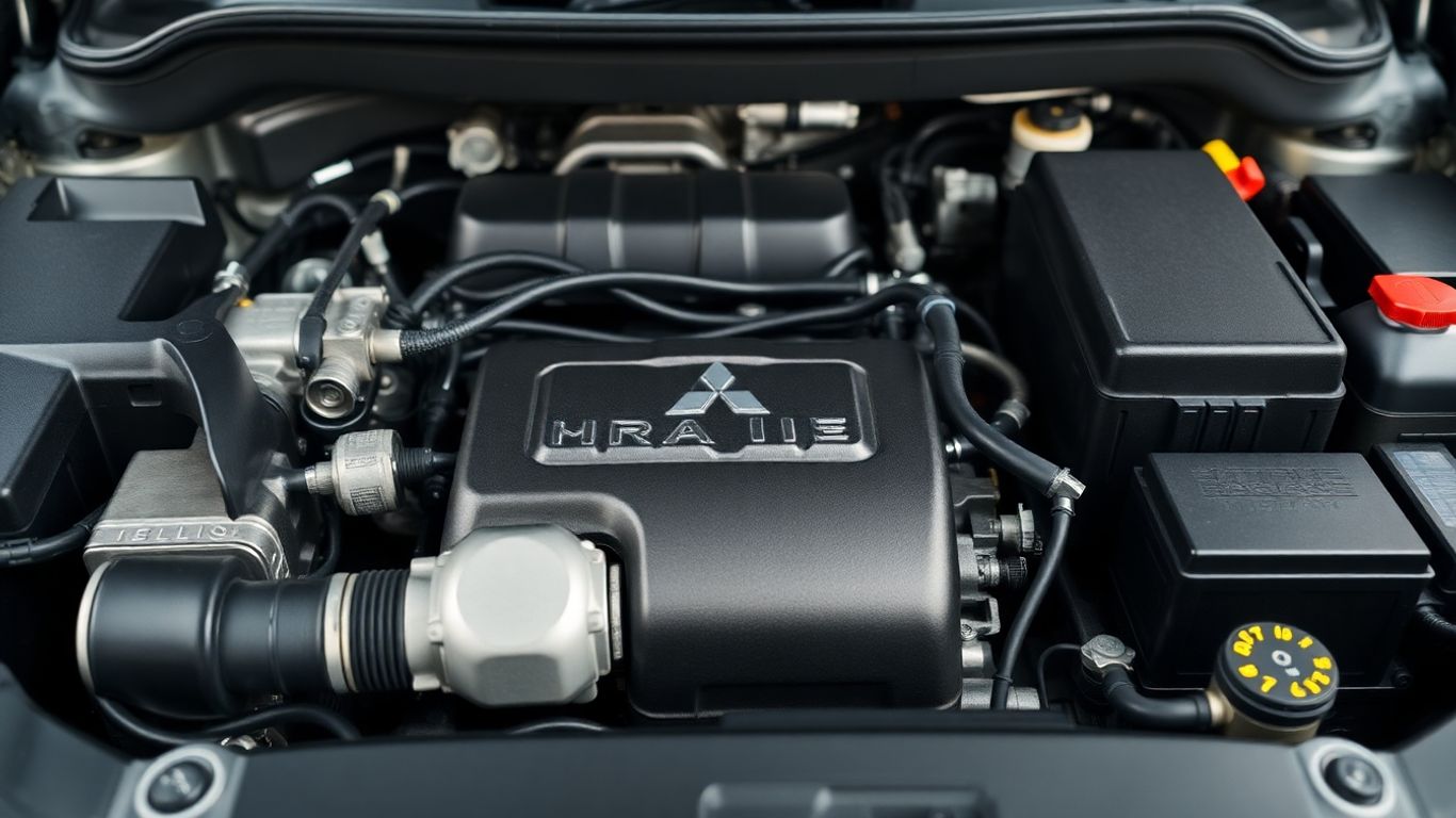 Mitsubishi Outlander engine bay detail