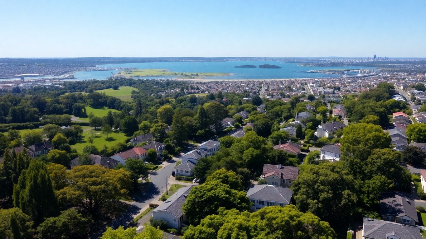 Elegant homes and green parks in Bellevue Hill, Sydney.