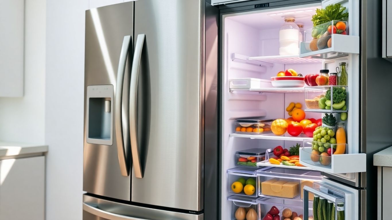 Kühlschrank mit Gefrierfach in Küche