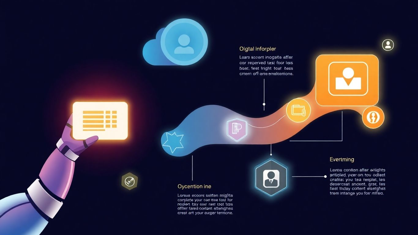 Infographic of AI automating YouTube content creation.