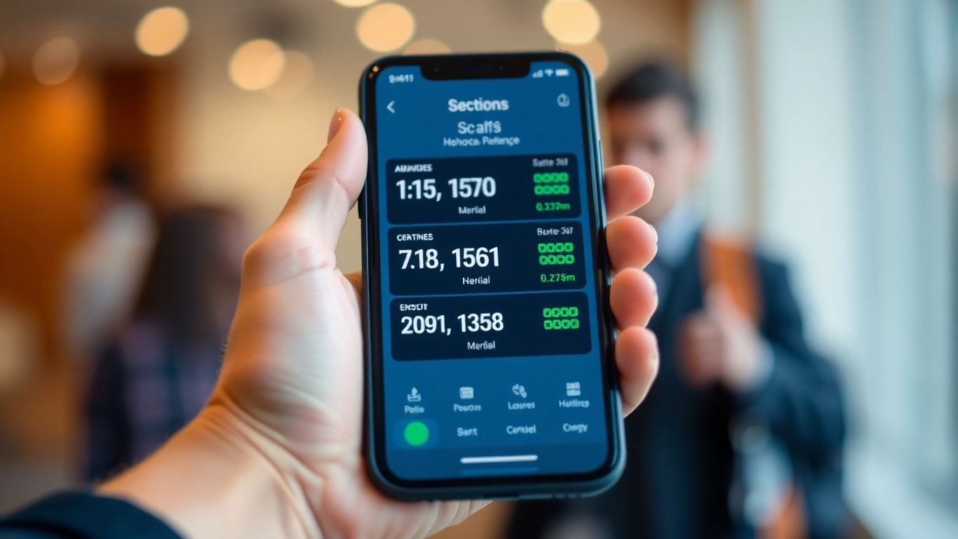 IELTS score calculator on a smartphone screen.