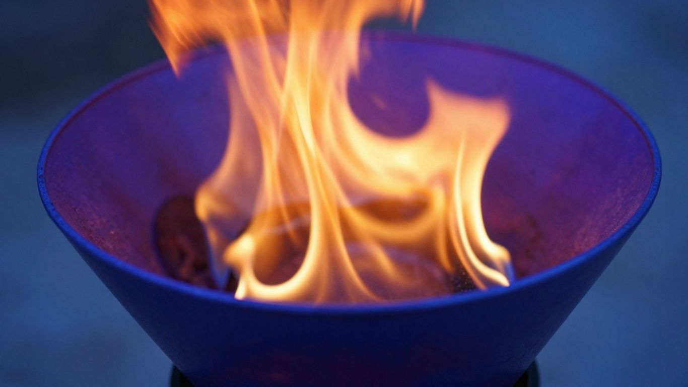 Flame igniting inside a funnel
