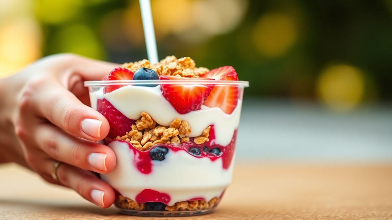 Healthy breakfast parfait for weight loss on the go.