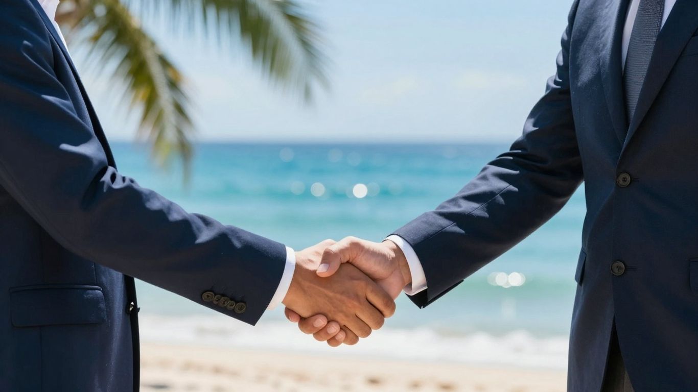 Handshake over Phuket property deal.