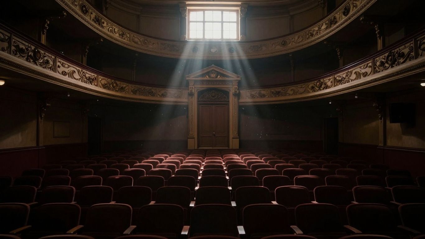 Teatru gol, acces restricționat la cultură.