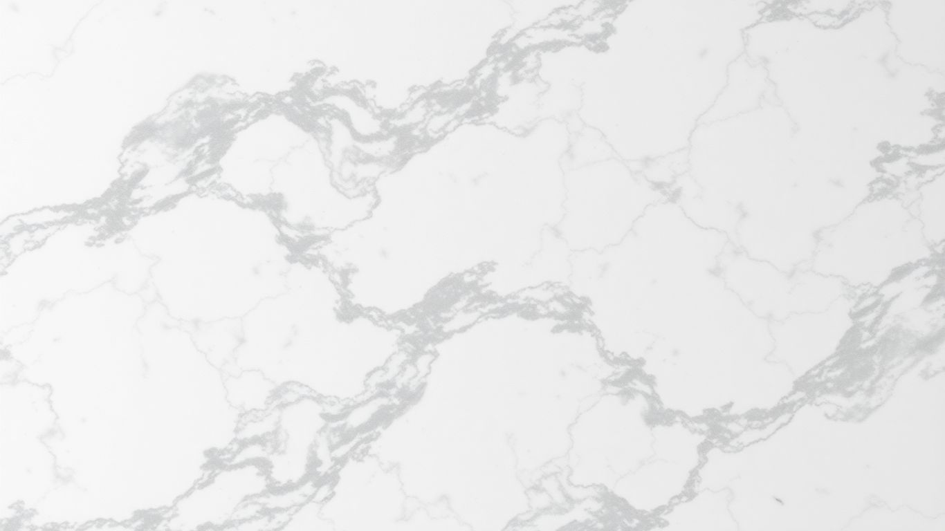 Polished Statuario marble with elegant grey veining.