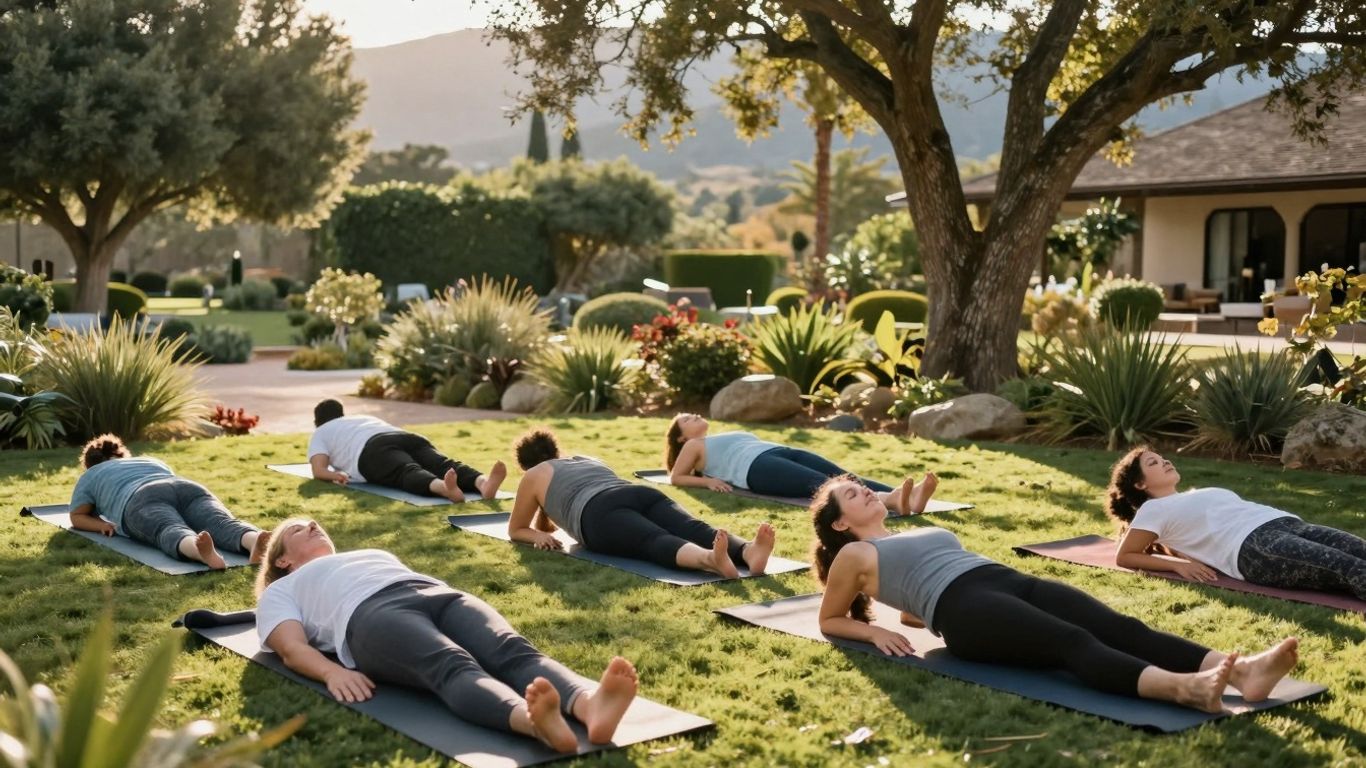 Yoga session at Rancho La Puerta fitness resort