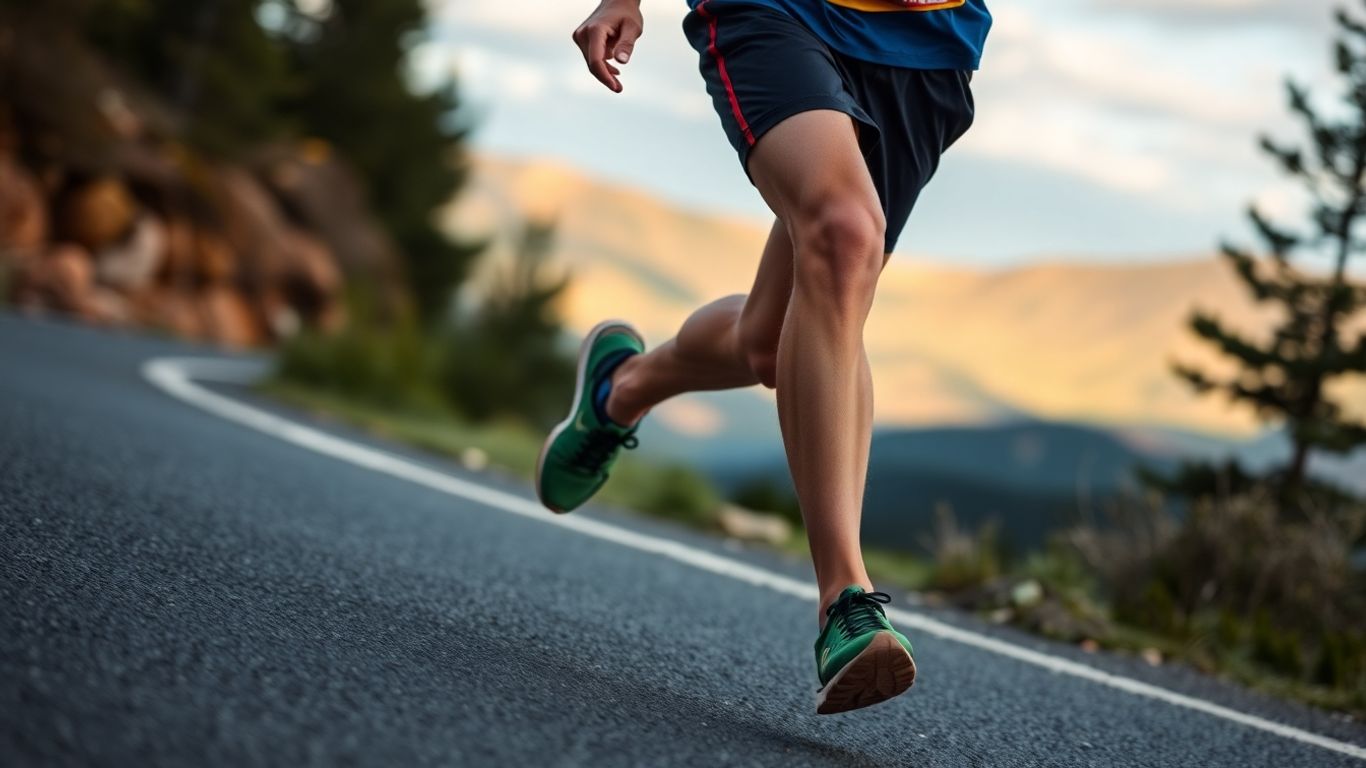 Runner maintaining pace during a half marathon