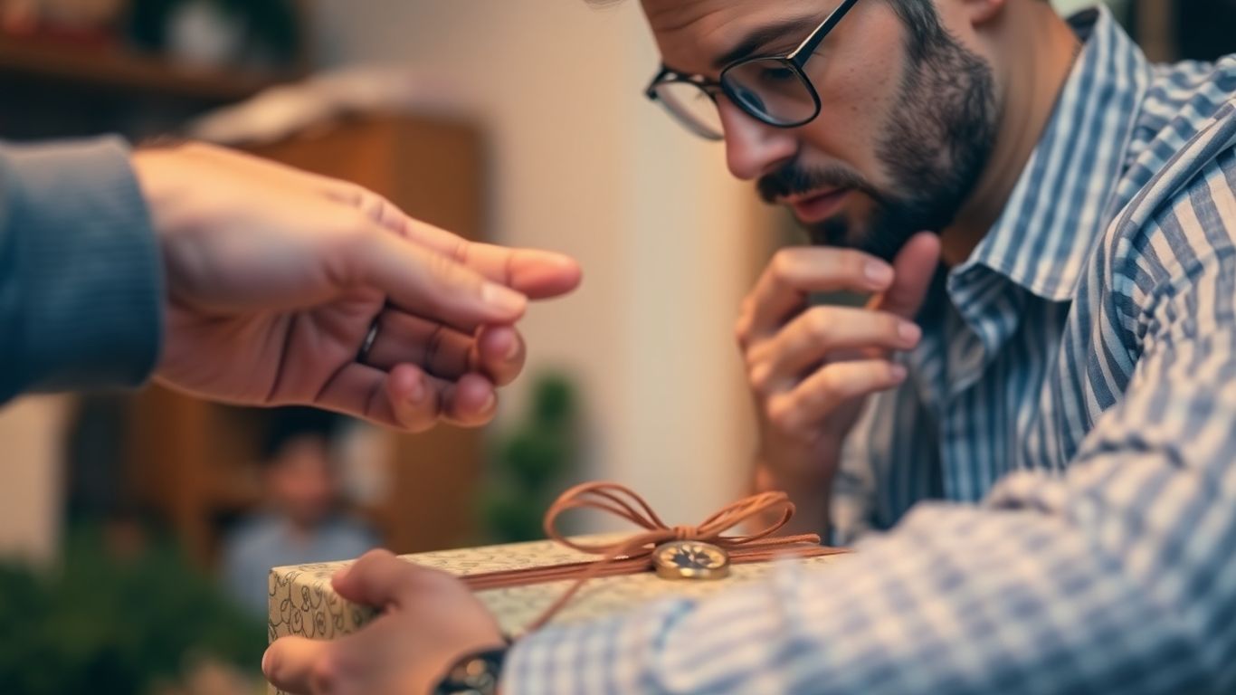 Čovek bira originalan poklon za dečka.