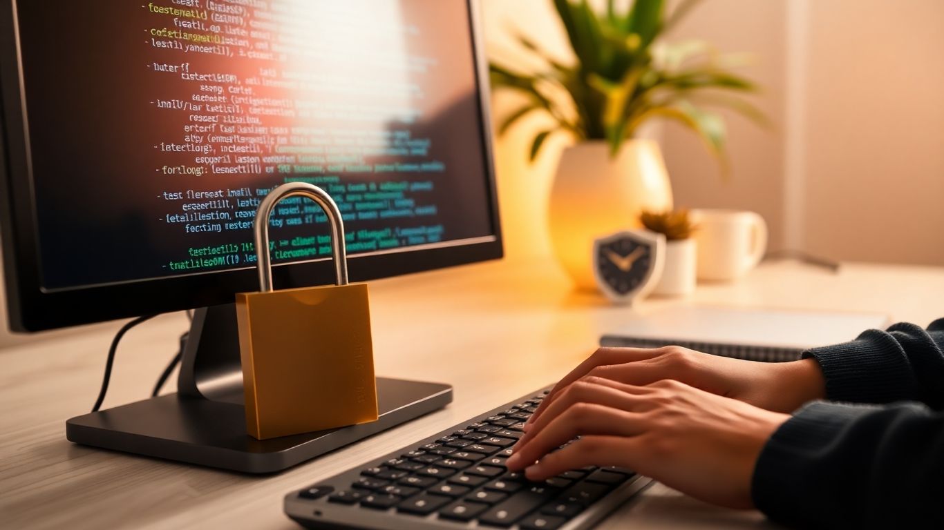 Securitate web și protecția datelor la birou modern