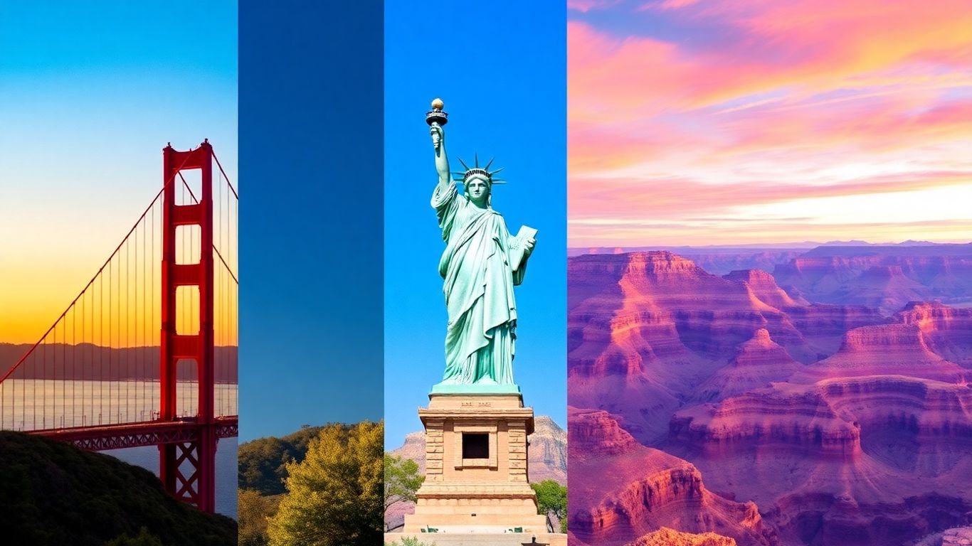 Paysages emblématiques des États-Unis pour un voyage de deux semaines.