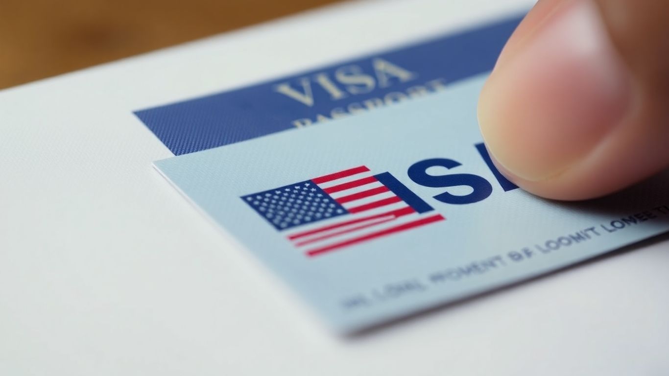 US visa stamp on passport page