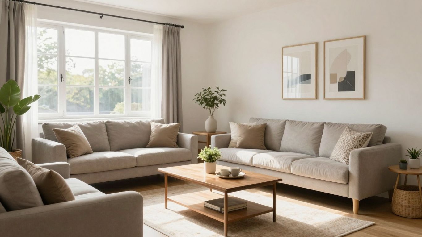 Professional Airbnb setup with stylish decor and natural light.