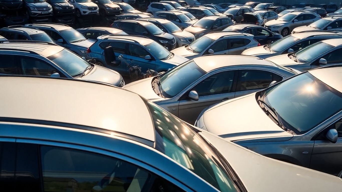 Mitsubishi wreckers yard with car parts
