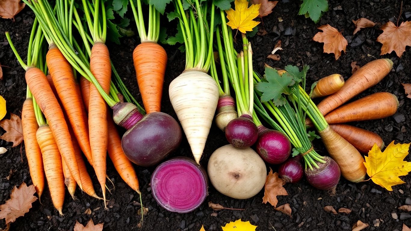 Wintergemüse im Garten: Karotten, Pastinaken und Rote Bete