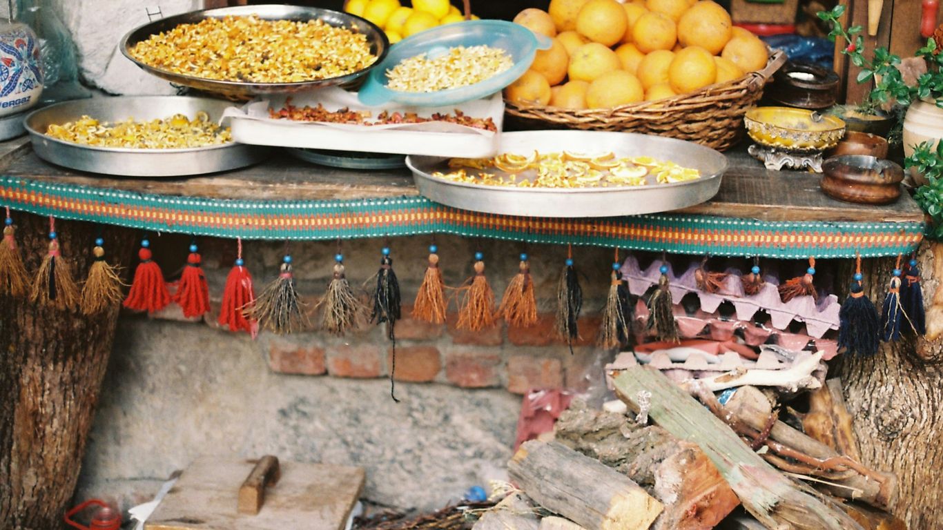a bunch of food that is on a table