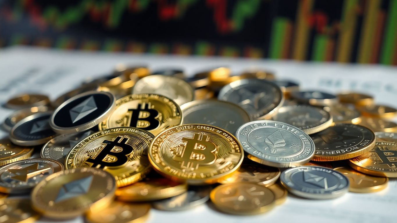 Cryptocurrency coins scattered, financial loss, asset recovery.