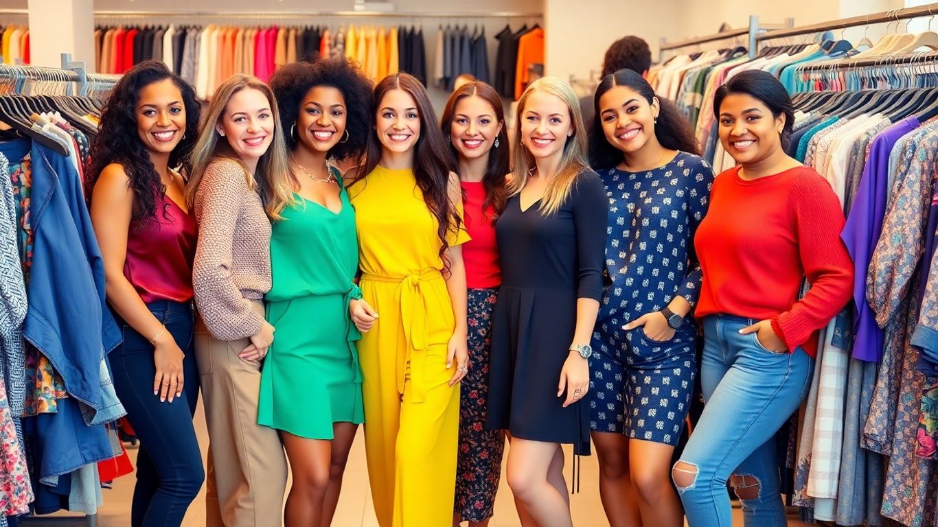 Women in stylish, affordable outfits