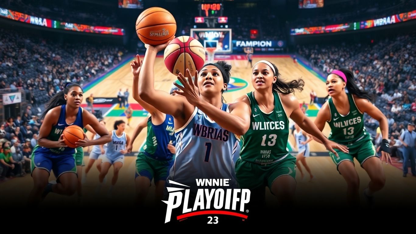 Joueurs de la WNBA en action lors des playoffs 2025.