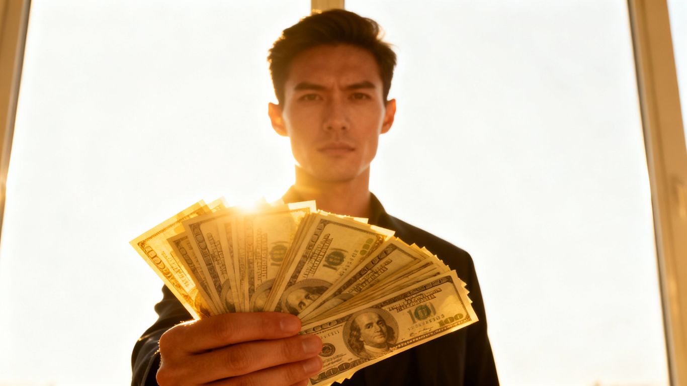 Person holding money, symbolizing financial control and a fresh start.