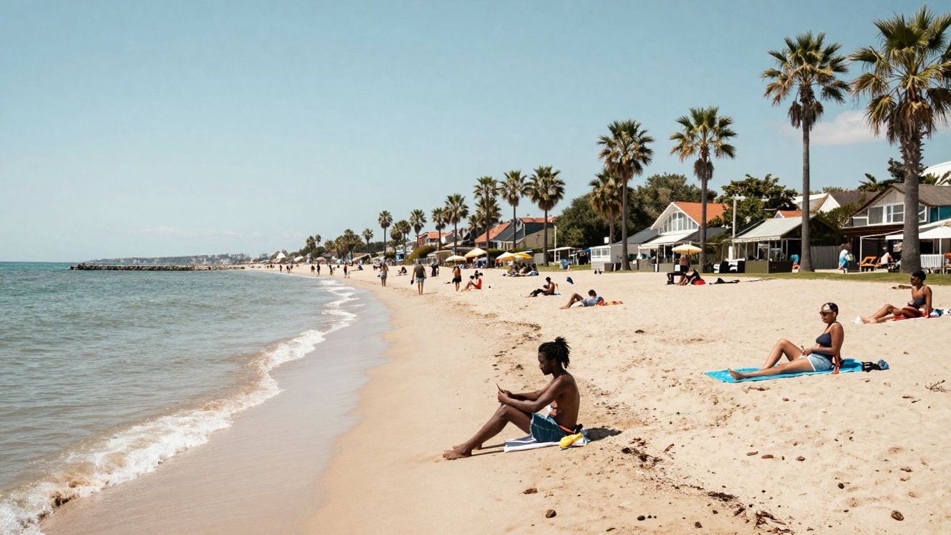 Zomerse sfeer aan het strand met Bossa Nova muziek.