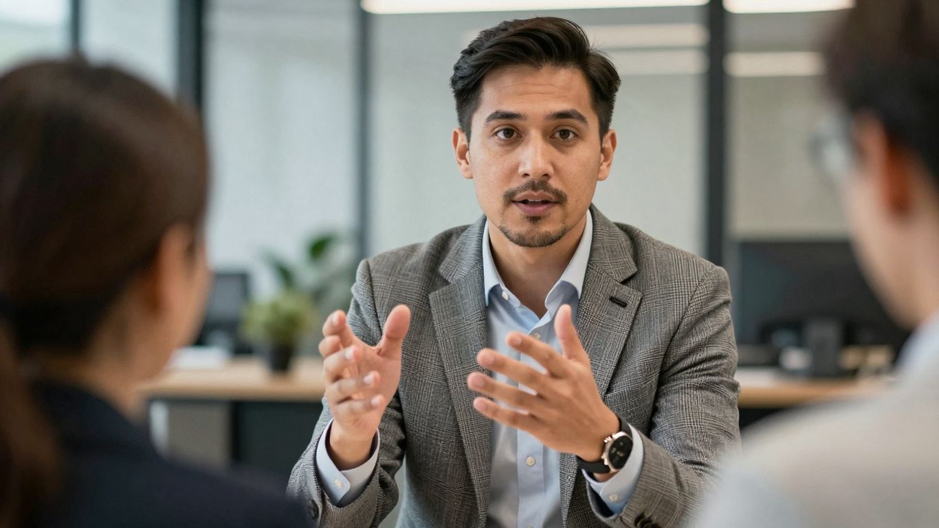 Coach SEO expliquant une stratégie de croissance en ligne.