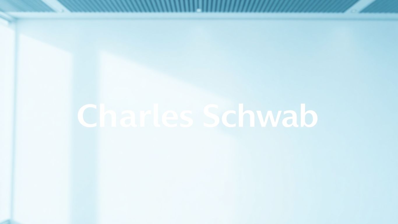 Charles Schwab logo on a modern background.