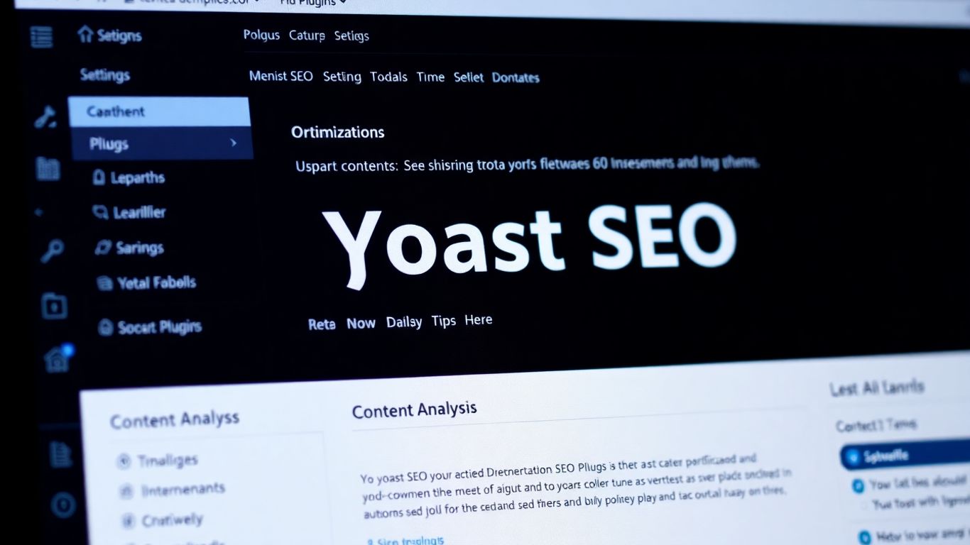 Interface Yoast SEO sur écran d'ordinateur