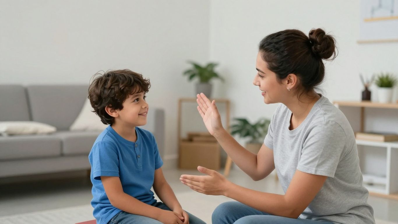 Child with autism in therapy session
