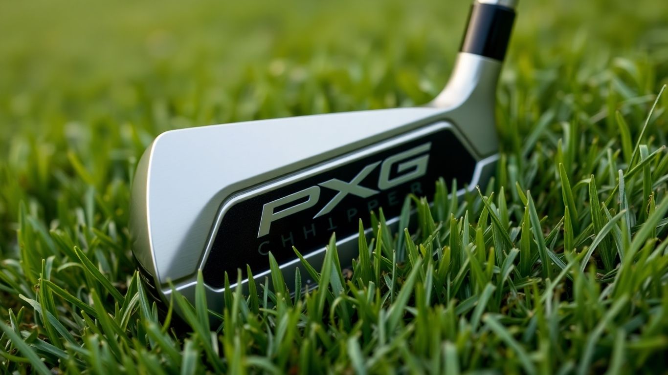 PXG Chipper golf club on green grass