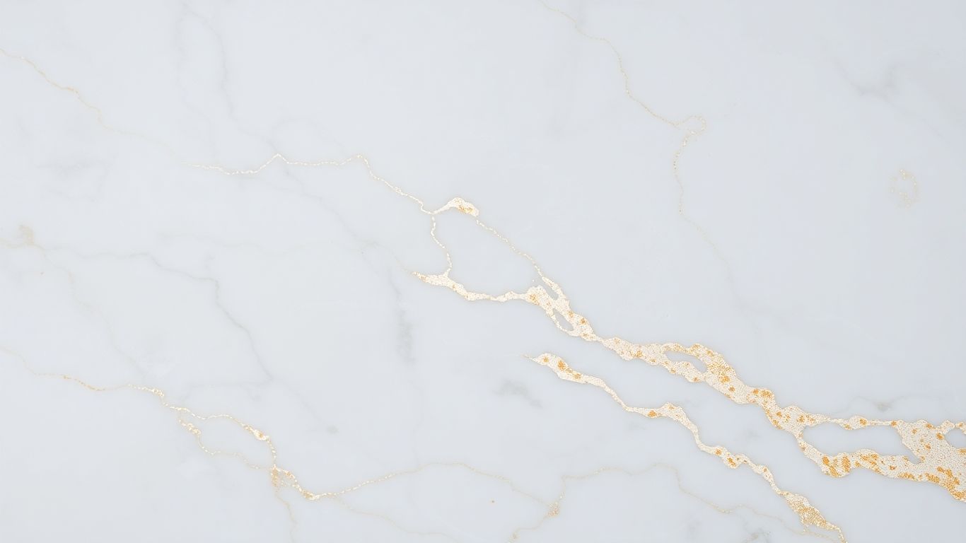 Polished white onyx marble with subtle grey and gold veins.