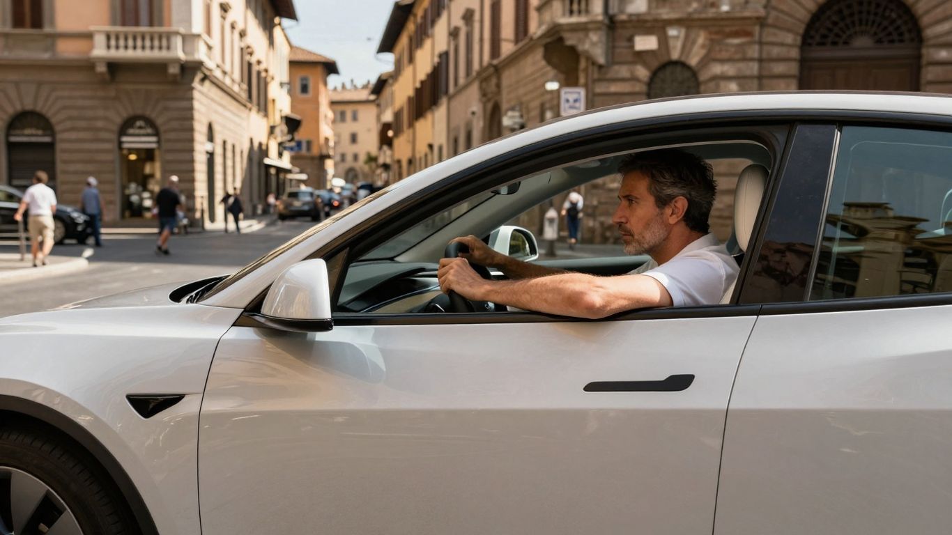 Tesla FSD demo with Rome Mayor in Italy.
