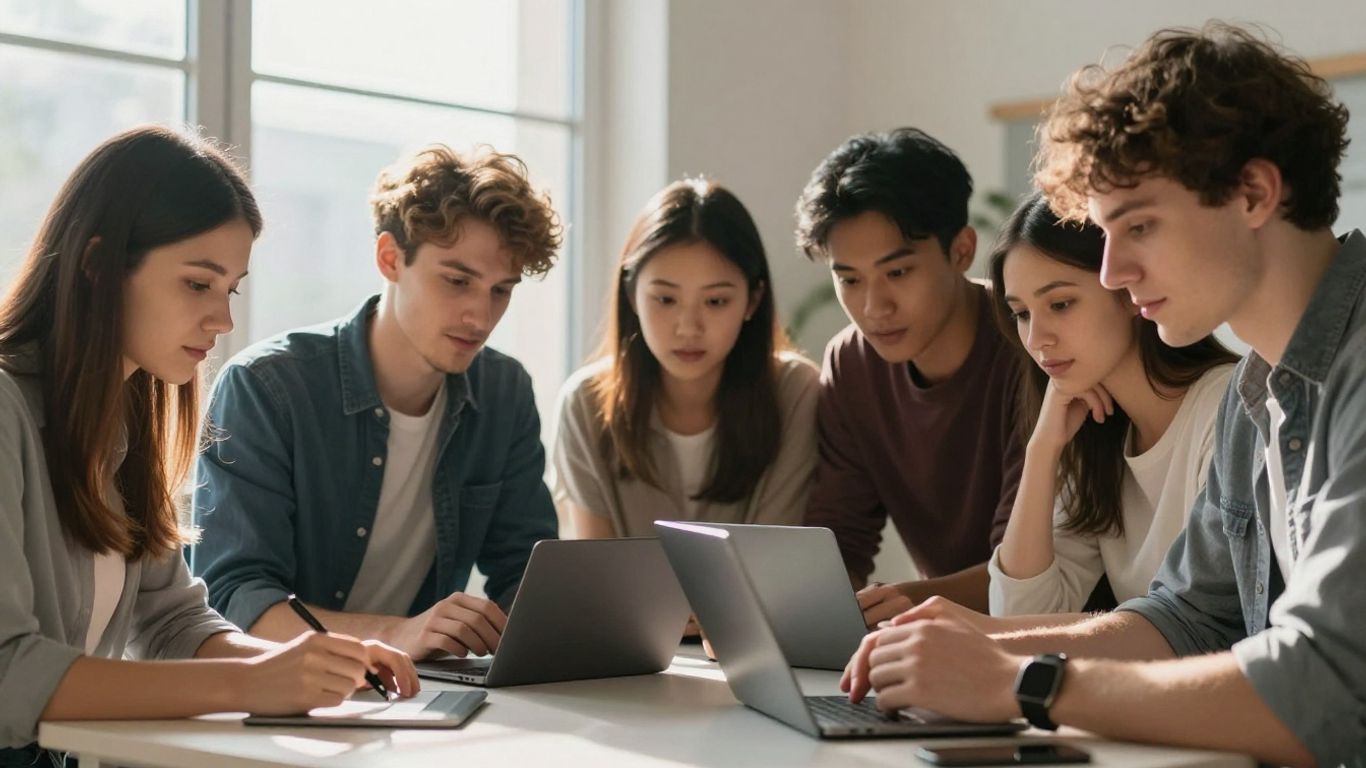 People learning digital marketing with Google.